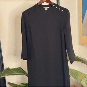 H&M Black Dress with Gold Button Details